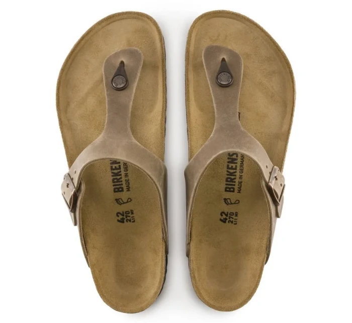 Dámské žabky Gizeh Leather Brown  dámské model 20701410 - Birkenstock