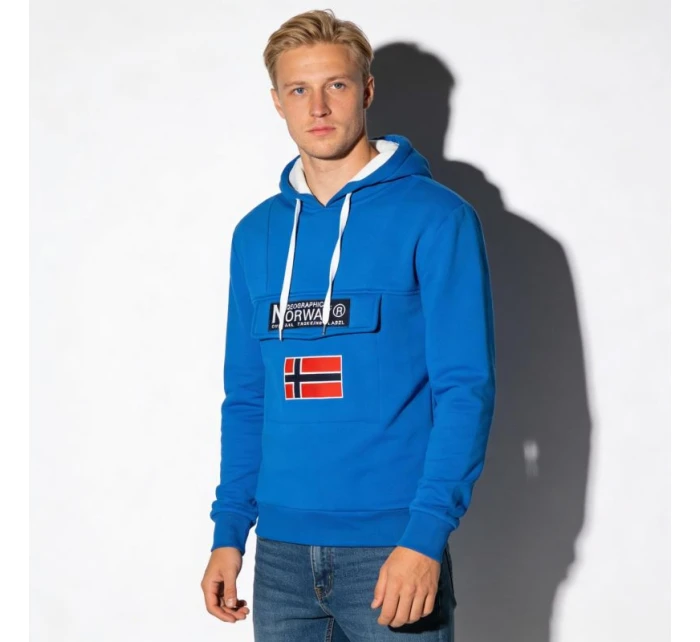 Geographical Norway Gadrien DB 054 M WW6115H/GN-Royal Blue / White mikina