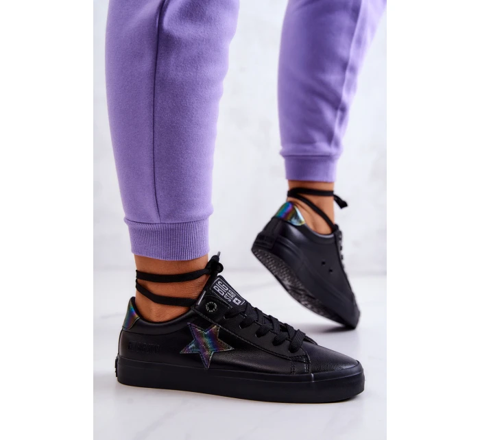 Kožené tenisky Star Big Star model 21580383 Black - Big Star Shoes Kožené tenisky Star Big Star model 21580383 Black - Big Star Shoes