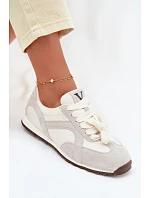 Semišové Dámské Tenisky model 22073044 Šedé - VINCEZA