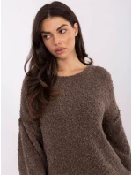 Sweter IT SW model 21766135 brązowy - FPrice Sweter IT SW model 21766135 brązowy - FPrice