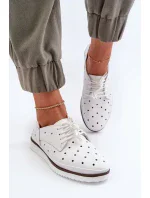 Dámské kožené boty, bílá S.Barski Dámské kožené boty, bílá S.Barski