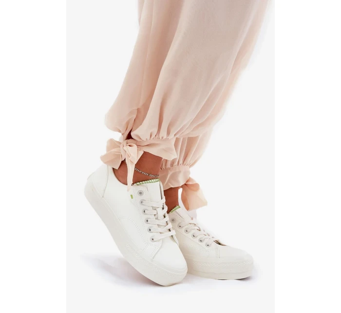 Dámské tenisky na platformě z ECO kůže Big Star – bílé Dámské tenisky na platformě z ECO kůže Big Star – bílé