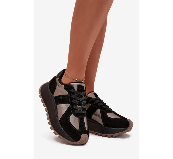 Dámské semišové tenisky na platformě Big Star HI-POLY SYSTEM – černé Dámské semišové tenisky na platformě Big Star HI-POLY SYSTEM – černé