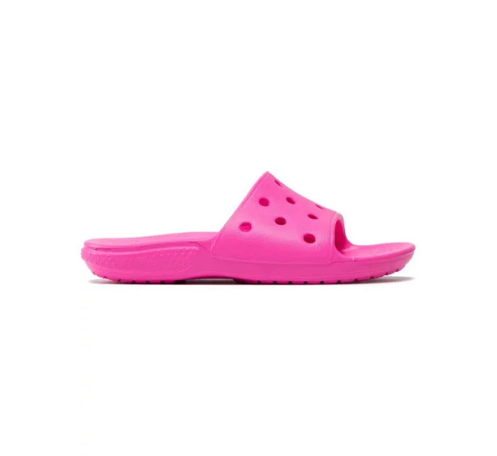 Dětské nazouváky Classic Slide 206396-6QQ Neon růžová - Crocs