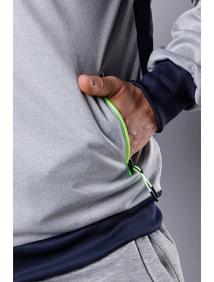pánská sportovní bunda z různých spojených materiálů model 18347845 - J.STYLE pánská sportovní bunda z různých spojených materiálů model 18347845 - J.STYLE