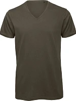 B&C Inspire V T /men_° Pánské tričko s výstřihem do V 01.TM44 khaki