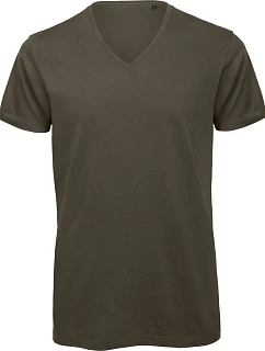 B&C Inspire V T /men_° Pánské tričko s výstřihem do V model 22483659 khaki