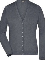 Daiber JN 660 Dámský pletený cardigan s výstřihem do V 02.0660 grey heather