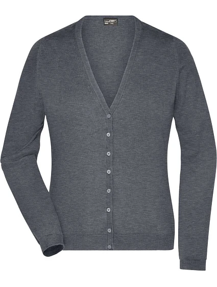 Daiber JN 660 Dámský pletený cardigan s výstřihem do V 02.0660 grey heather Daiber JN 660 Dámský pletený cardigan s výstřihem do V 02.0660 grey heather