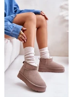 Moderní nízké zimní boty z semiše v khaki Nucca