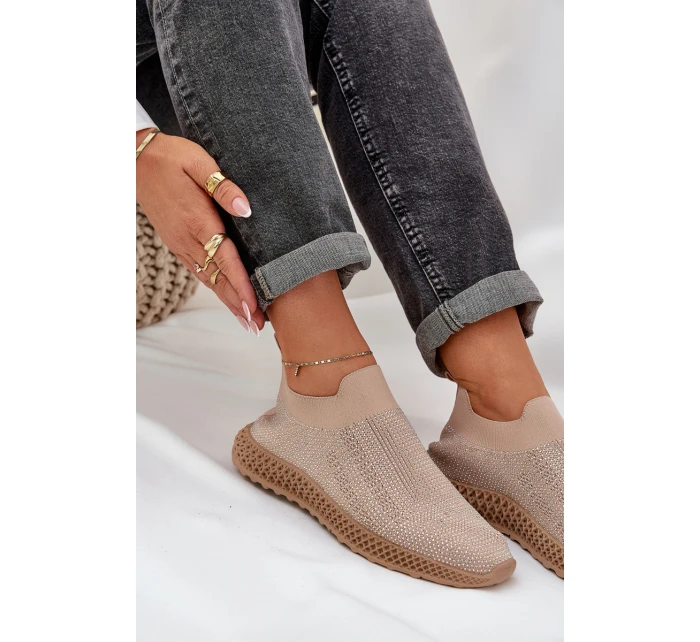 Dámské Sportovní Boty S Ozdobou D&A TW121 Béžové Dámské Sportovní Boty S Ozdobou D&A TW121 Béžové