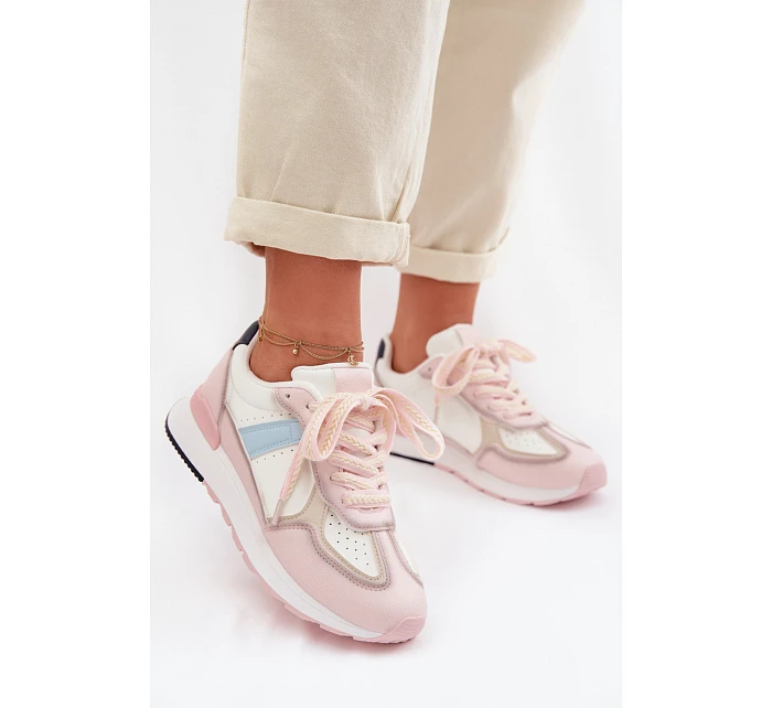 Dámské tenisky z eko kůže růžové model 22039836 - Boto