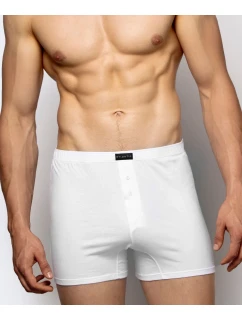 Pánské klasické boxerky s knoflíčky ATLANTIC - bílé