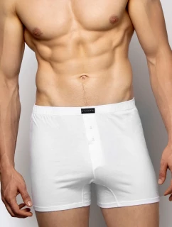 Pánské klasické boxerky s knoflíčky ATLANTIC - bílé