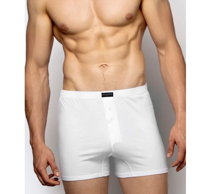 Pánské klasické boxerky s knoflíčky ATLANTIC - bílé Pánské klasické boxerky s knoflíčky ATLANTIC - bílé