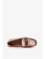 Dámské vzorované mokasíny Evelora – béžovo/hnědé Dámské vzorované mokasíny Evelora – béžovo/hnědé
