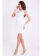Dámské společenské šaty s sukní EMAMODA bílé Bílá / S model 15042915 - YNS
