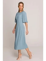 Dámské šaty model 21407078 Světle modrá - STYLOVE Dámské šaty model 21407078 Světle modrá - STYLOVE