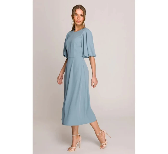 Dámské šaty model 21407078 Světle modrá - STYLOVE Dámské šaty model 21407078 Světle modrá - STYLOVE