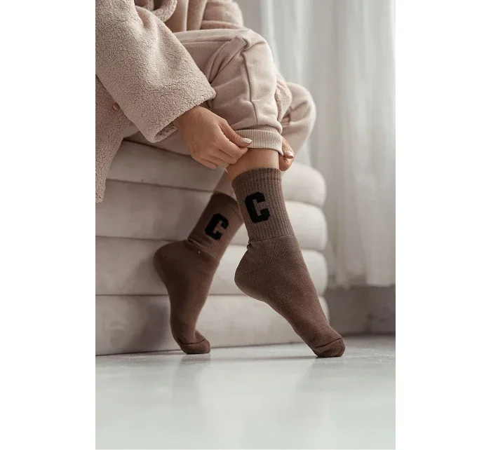 DÁMSKÉ FROTÉ PONOŽKY PÍSMENO C 0118.009