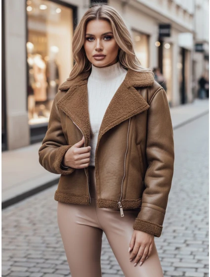 Dámská semišová bunda SOFTSTILL s velbloudí ovčí kůží FashionStreet TY4747z