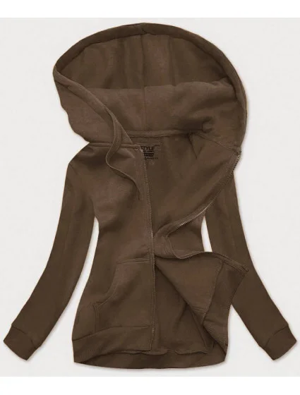 Dámská sportovní mikina v khaki barvě model 19382415 - J.STYLE