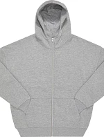 B&C Influence Zip Hood Těžká oversize mikina s kapucí 01.IZ03 sport grey