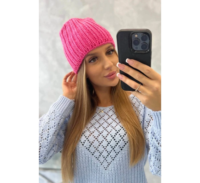 Dámská čepice Rebeka K345 pink neon Dámská čepice Rebeka K345 pink neon