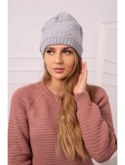 Dámská čepice Lorena K377 světle šedá Dámská čepice Lorena K377 světle šedá