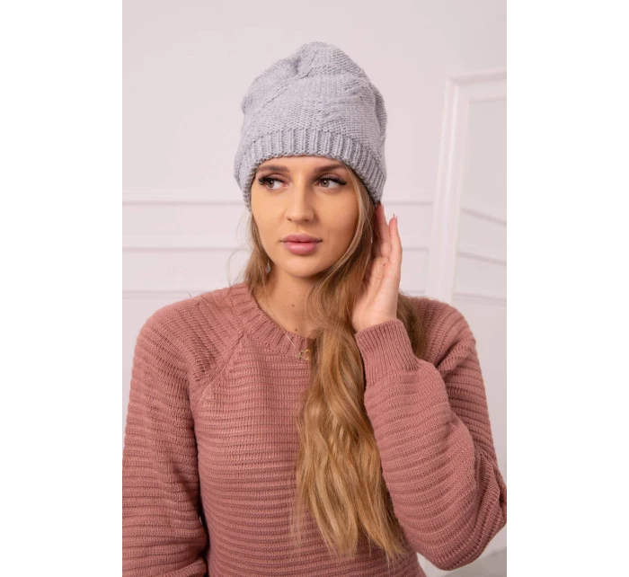 Dámská čepice Lorena K377 světle šedá Dámská čepice Lorena K377 světle šedá