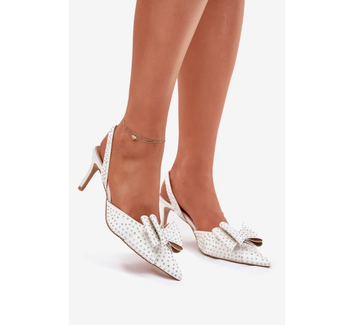 Zdobené Lodičky S  A Mašlí Bílé model 21698823 - Boto