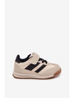 Dětské Sneakersy Sportovní Boty Na Suchý Zip Béžové Viona Dětské Sneakersy Sportovní Boty Na Suchý Zip Béžové Viona