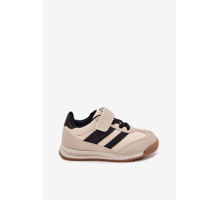Dětské Sneakersy Sportovní Boty Na Suchý Zip Béžové Viona Dětské Sneakersy Sportovní Boty Na Suchý Zip Béžové Viona