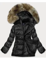Černá dámská prošívaná bunda pro přechodné období (H-205-1)