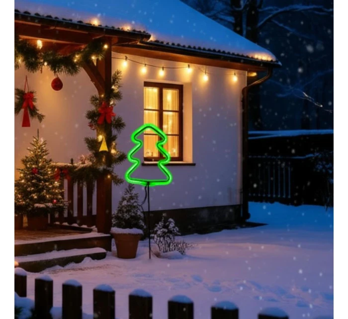 NEON GREEN CHOIN 87 LED BATERIE 16x91CM LUCA