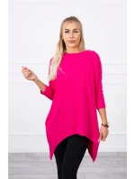 Mikina s potiskem kola fuchsiová