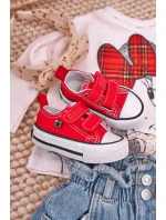 Dětské Tenisky Na Suchý Zip BIG STAR HH374202 červené Dětské Tenisky Na Suchý Zip BIG STAR HH374202 červené