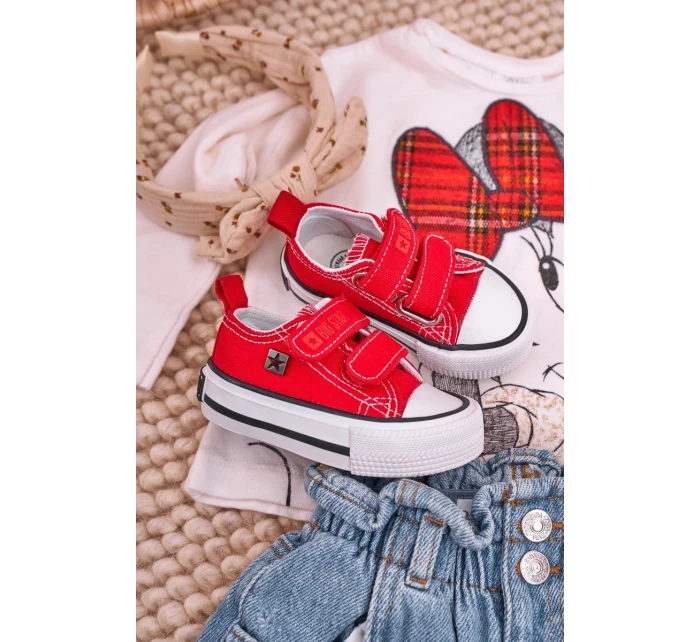 Dětské Tenisky Na Suchý Zip BIG STAR HH374202 červené Dětské Tenisky Na Suchý Zip BIG STAR HH374202 červené