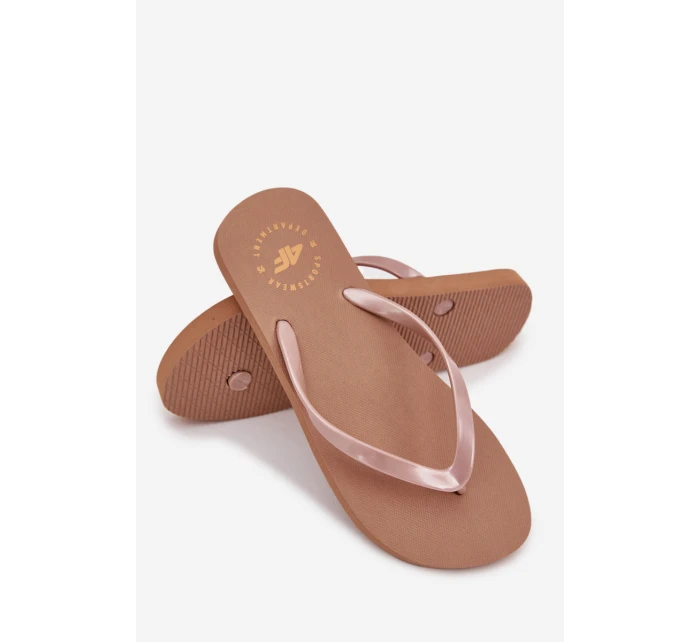 Dámské Japonské Pantofle Světle Hnědé 4FMM00FFLIF018-82S Dámské Japonské Pantofle Světle Hnědé 4FMM00FFLIF018-82S