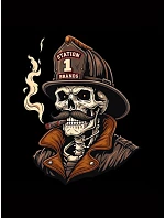 Pánské hasičské tričko s potiskem lebky NX054R Pánské hasičské tričko s potiskem lebky NX054R