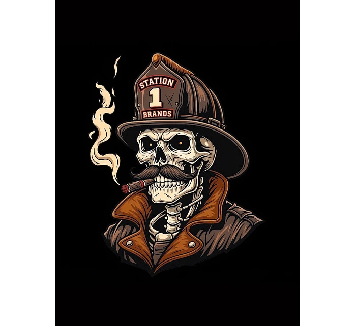 Pánské hasičské tričko s potiskem lebky NX054R Pánské hasičské tričko s potiskem lebky NX054R