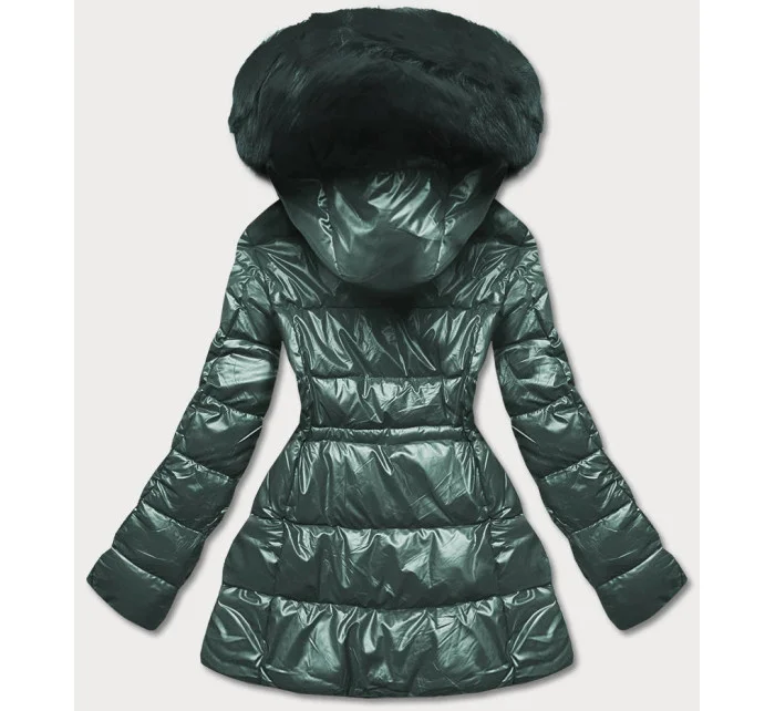 Zelená metalická dámská bunda (b8029-10)