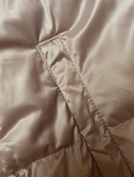 Krátká dámská bunda v karamelové barvě s odepínací kapucí S'West (B8228-101)