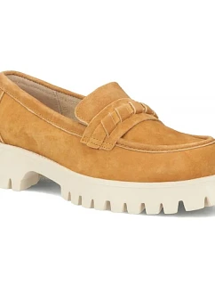 Dámské semišové kožené polobotky lords camel Filippo DP7554