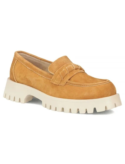 Dámské semišové kožené polobotky lords camel Filippo DP7554