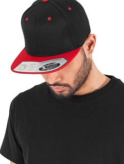 Flexfit 110 6 panelová kšiltovka "Fitted Snapback" 55.0110 black/red