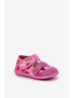 Dětské pantofle na suchý zip s růžové model 21682749 - Milami
