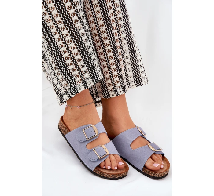 Dámské Pantofle Na Korek Platformě Se Zlatými Přezkami Modré Lisavionea Dámské Pantofle Na Korek Platformě Se Zlatými Přezkami Modré Lisavionea