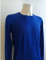 Pánské tričko s dlouhým rukávem 714753030001 modré - Ralph Lauren